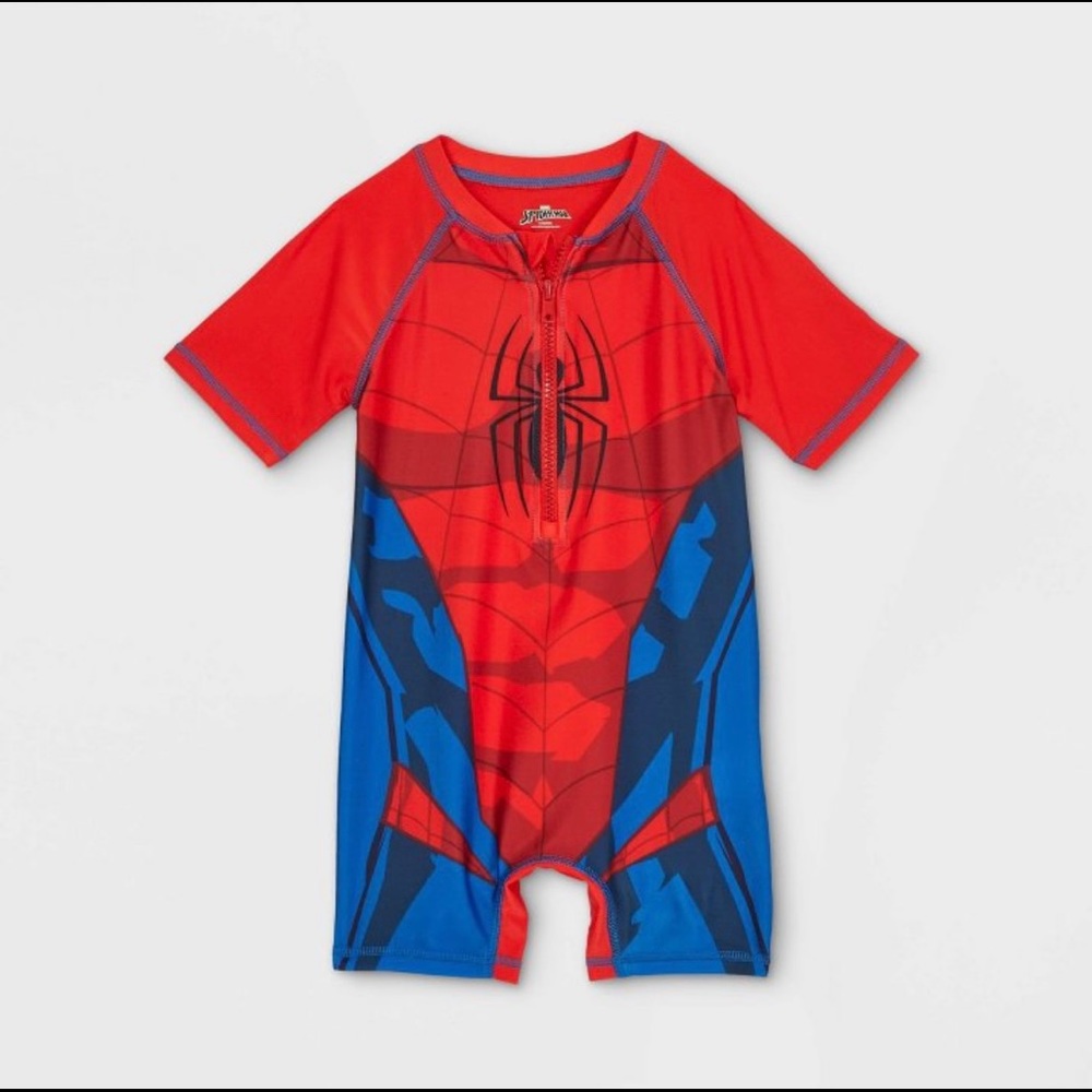 Spider-Man one piece bathing suit rash guard 4T